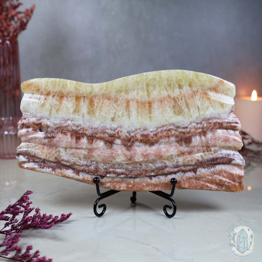 Polished Pork Stone (Red Banded Calcite) Specimen Slab