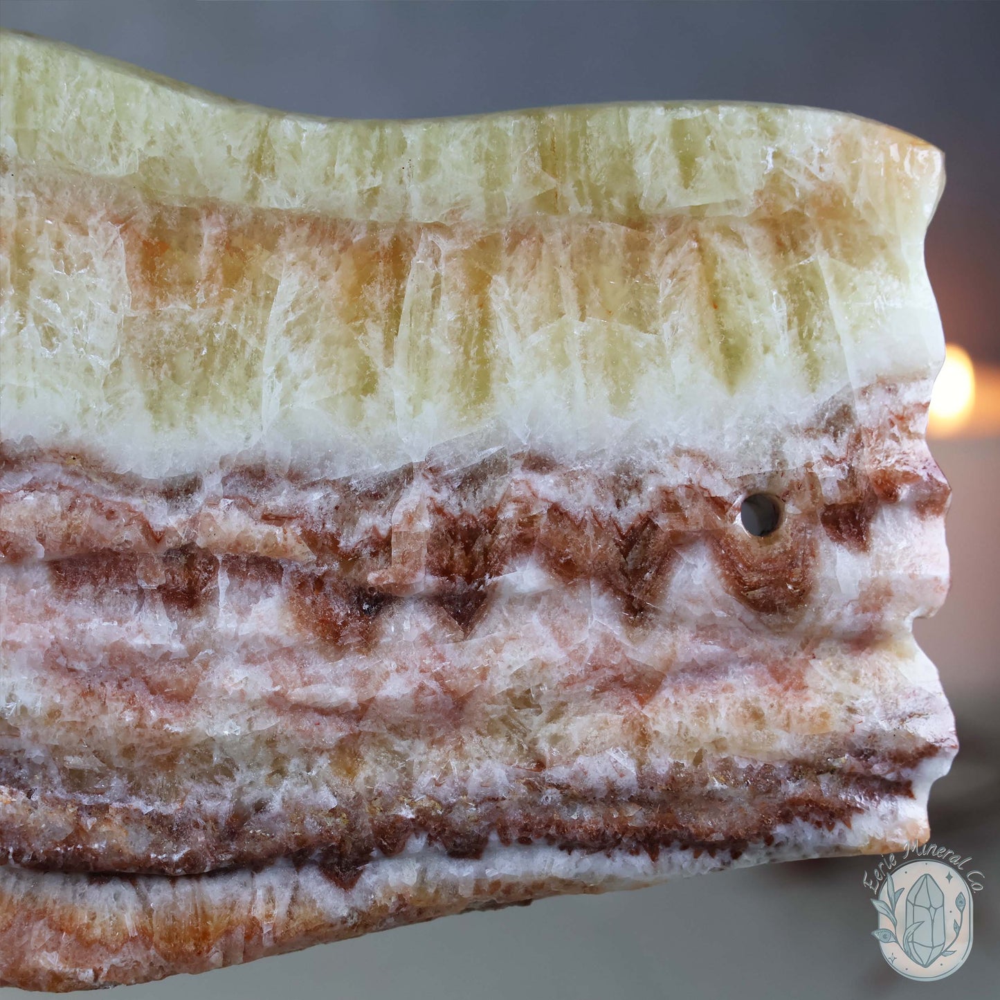 Polished Pork Stone (Red Banded Calcite) Specimen Slab