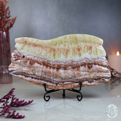Pork Stone Specimen (Red Banded Calcite) Slab