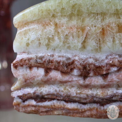 Pork Stone Specimen (Red Banded Calcite) Slab