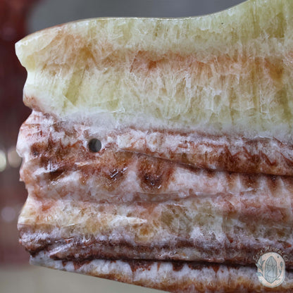 Pork Stone Specimen (Red Banded Calcite) Slab