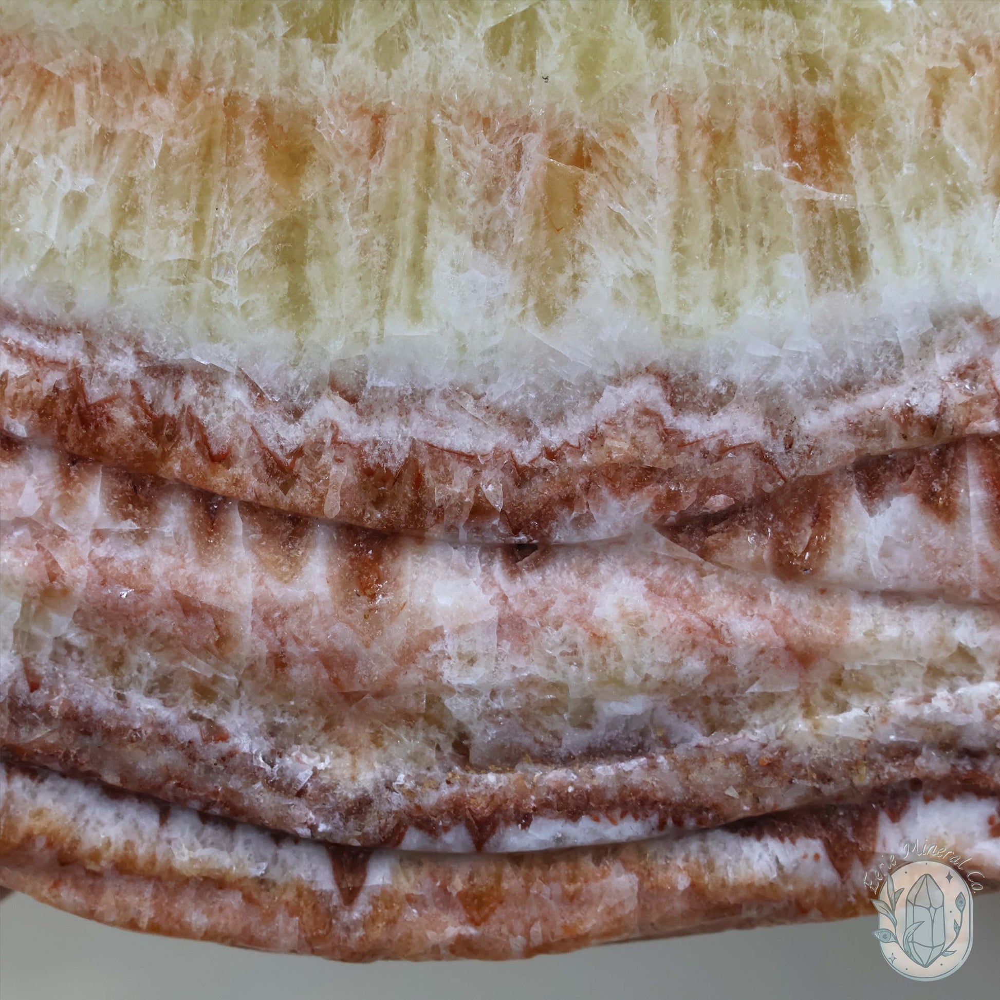 Pork Stone Specimen (Red Banded Calcite) Slab