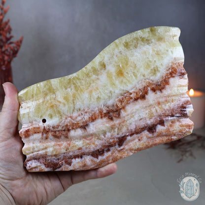 Pork Stone (Red Banded Calcite) Specimen Slab