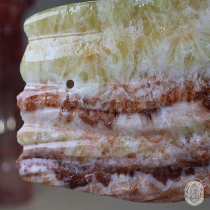 Pork Stone (Red Banded Calcite) Specimen Slab