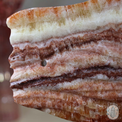 Polished Pork Stone (Red Banded Calcite) Specimen Slab