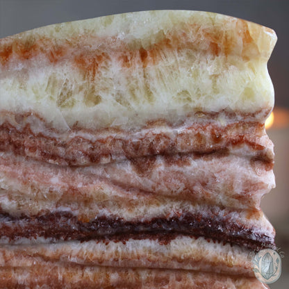 Polished Pork Stone (Red Banded Calcite) Specimen Slab