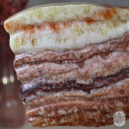 Polished Pork Stone (Red Banded Calcite) Specimen Slab