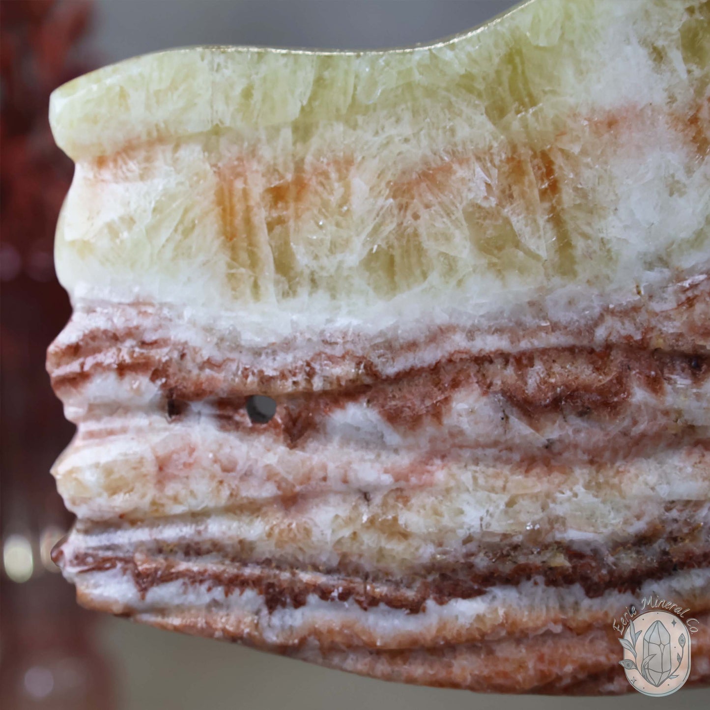 Polished Pork Stone (Red Banded Calcite) Specimen Slab