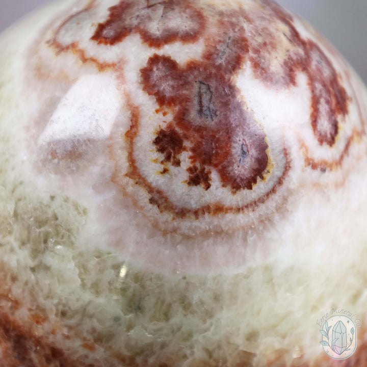 Large Porkstone (Red Banded Calcite) Egg