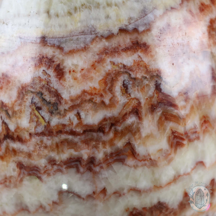 Large Pork Stone (Red Banded Calcite) Egg