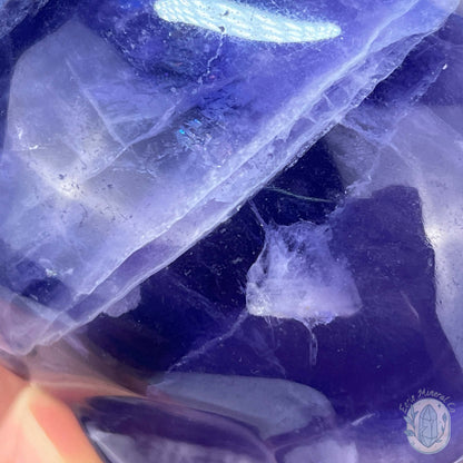 Polished Purple Fluorite Skull Carving