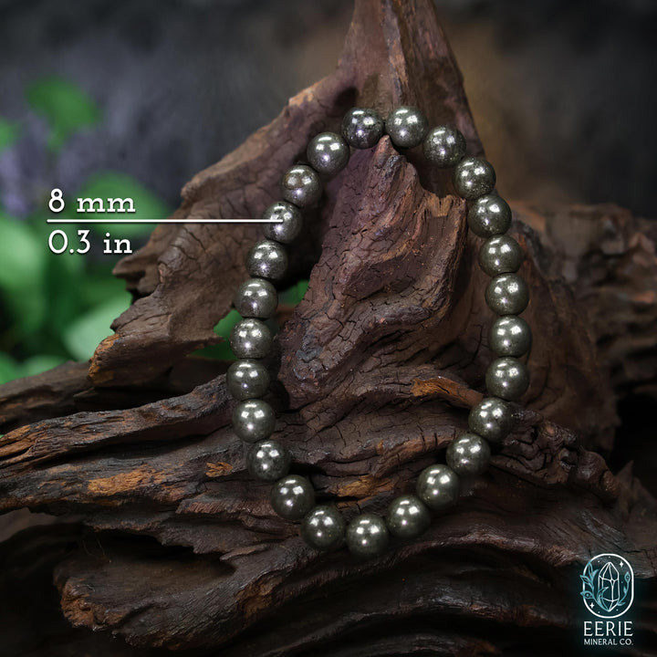 Pyrite Beaded Boho Stretch Bracelet