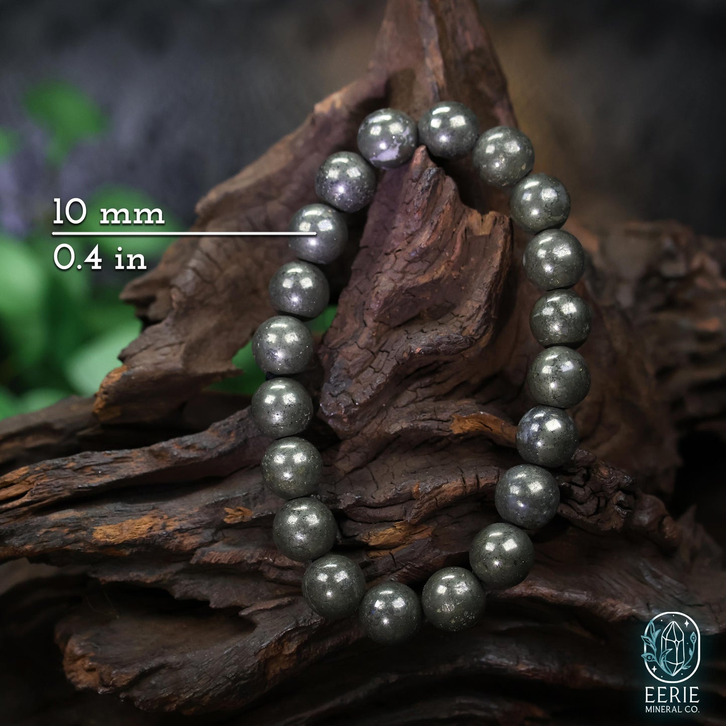 Pyrite Beaded Boho Stretch Bracelet