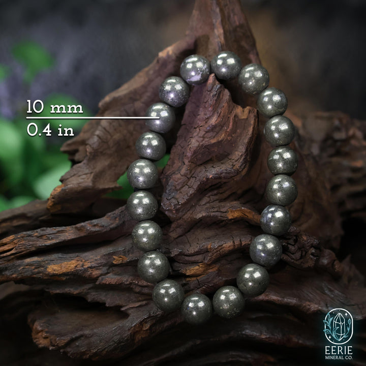 Pyrite Beaded Boho Stretch Bracelet