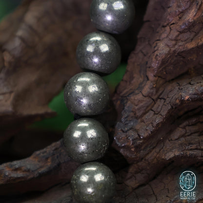 Pyrite Beaded Boho Stretch Bracelet