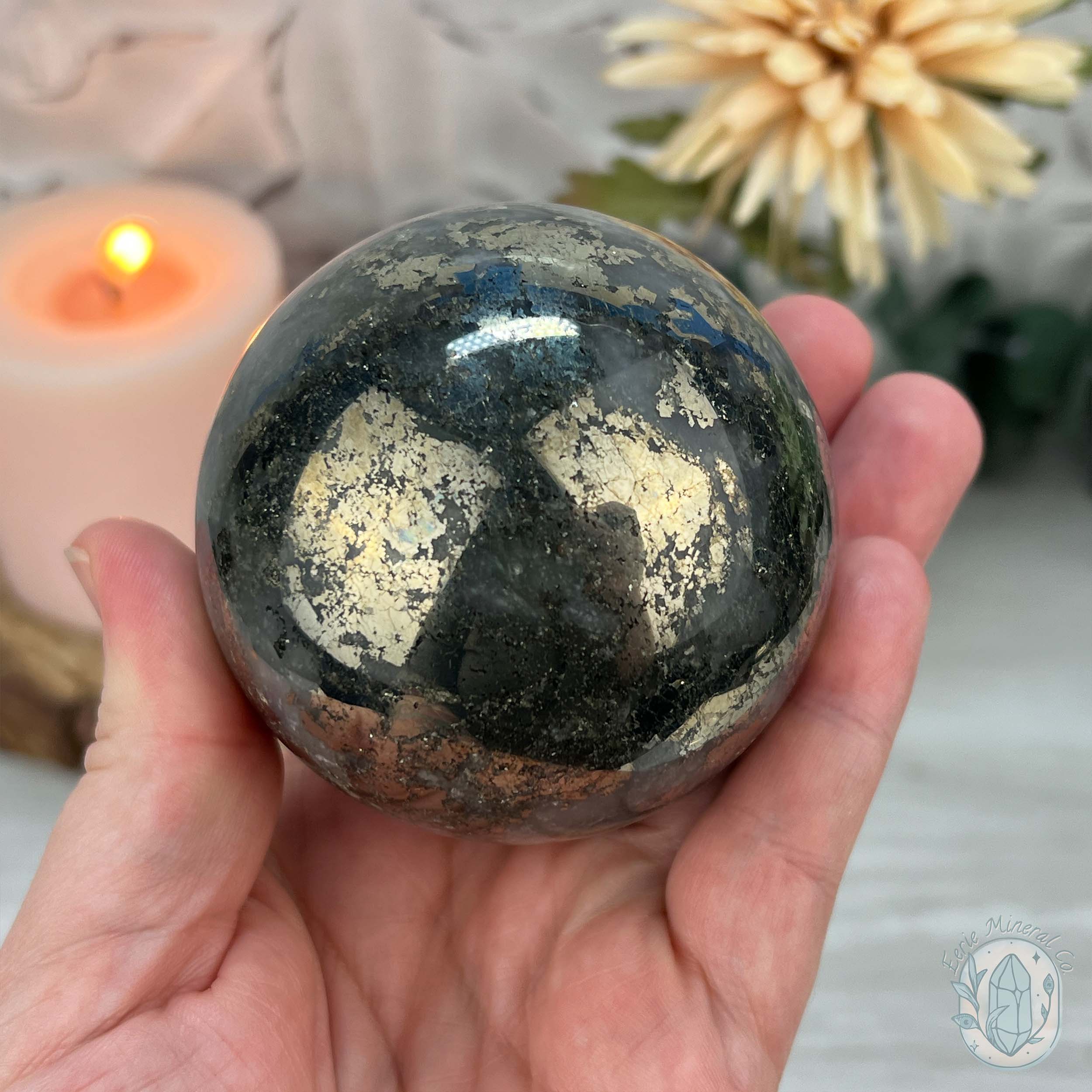 Pyrite & popular Quartz Sphere