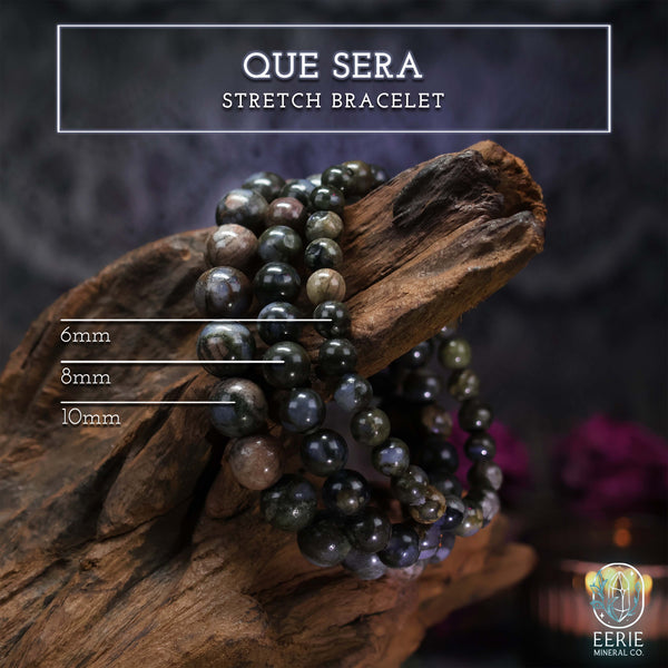 Que Sera Gemstone Beaded Boho Stretch Bracelet