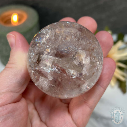 53mm Polished Clear Quartz Sphere with Rainbows