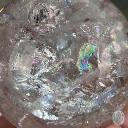 53mm Polished Clear Quartz Sphere with Rainbows