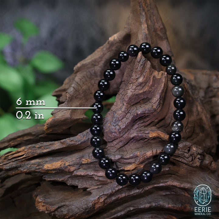 Rainbow Obsidian Gemstone Beaded Boho Stretch Bracelet