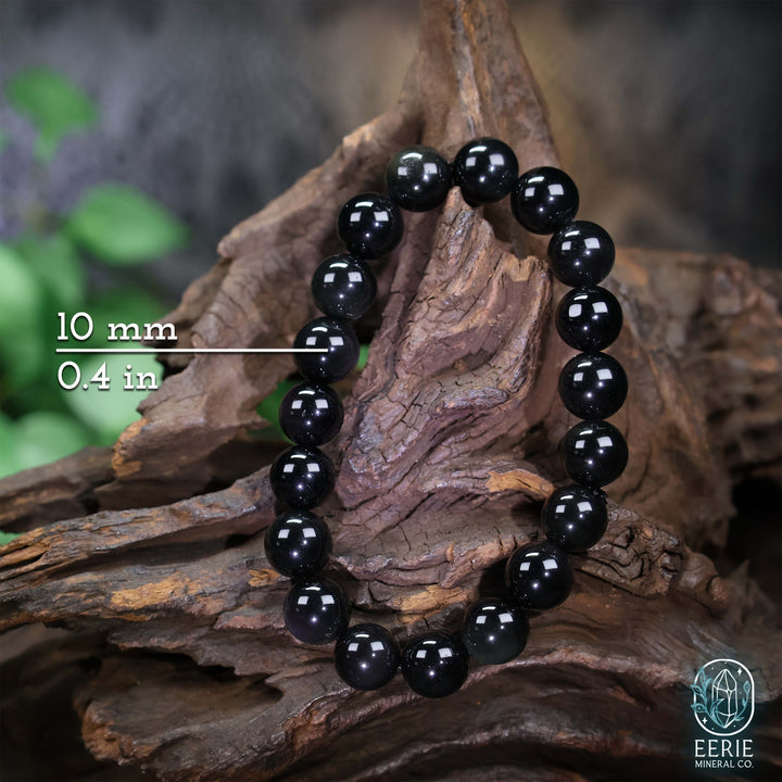 Rainbow Obsidian Gemstone Beaded Boho Stretch Bracelet