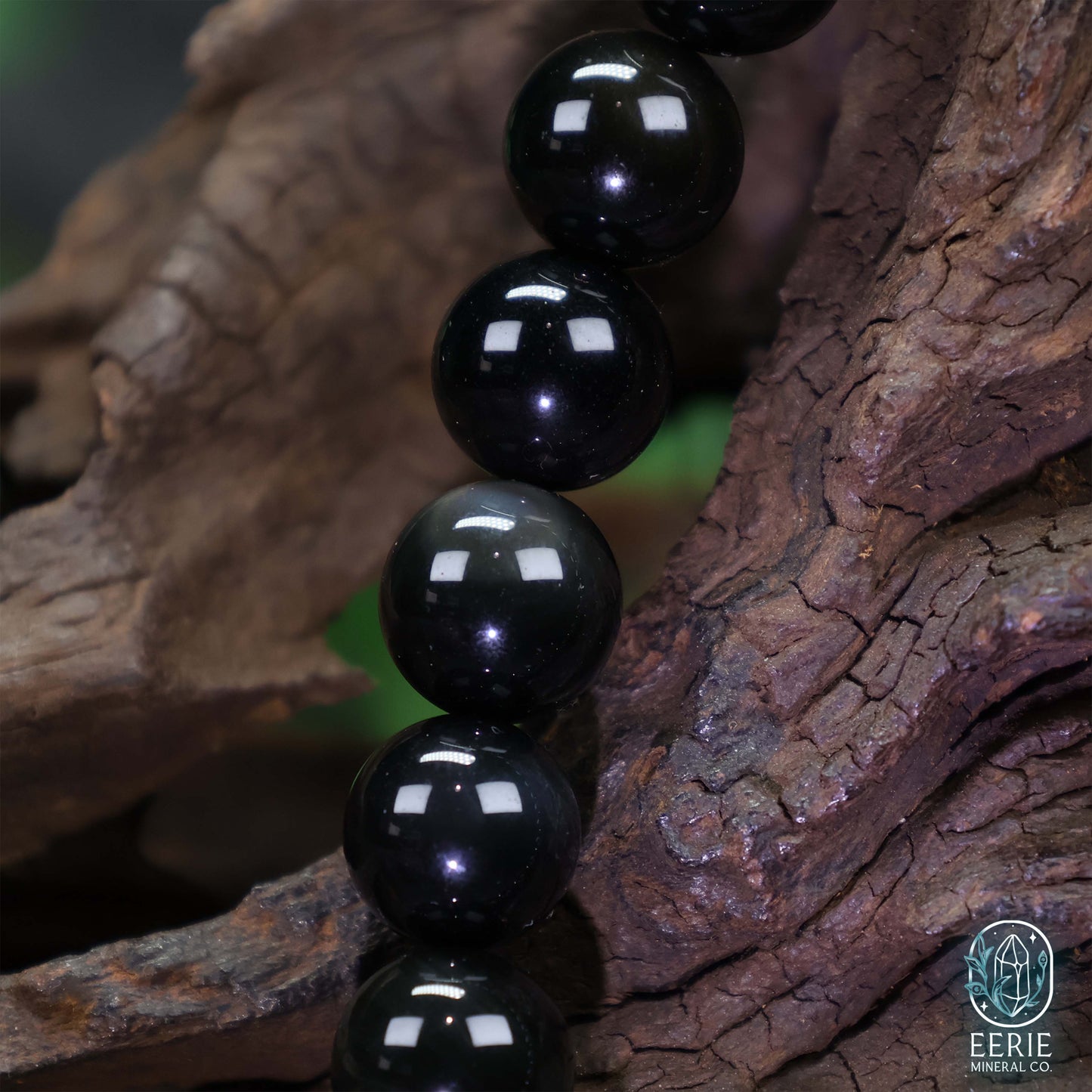 Rainbow Obsidian Gemstone Beaded Boho Stretch Bracelet