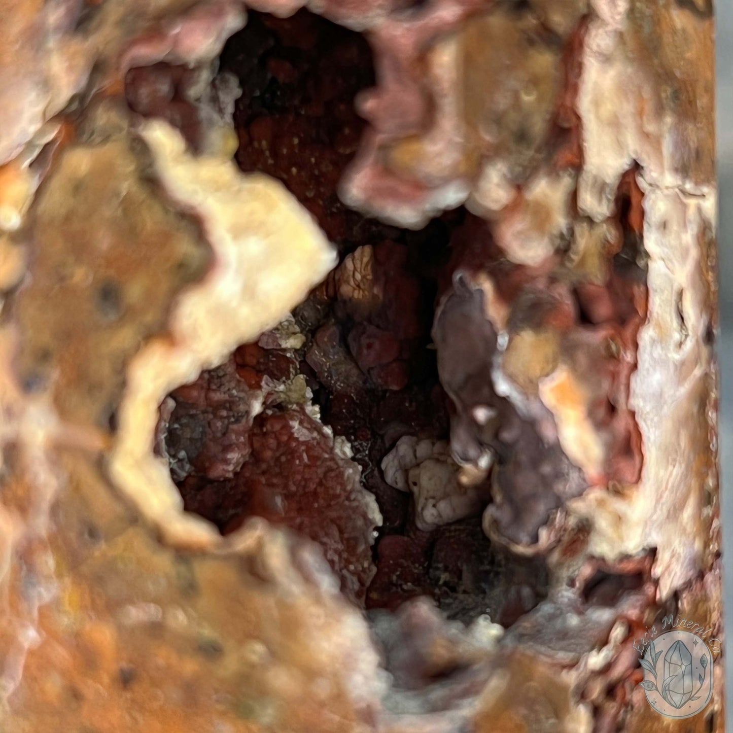 Polished Volcanic Red Fox Botryoidal Agate Tower