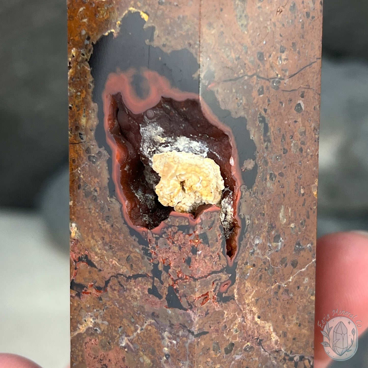 Polished Volcanic Red Fox Botryoidal Agate Tower