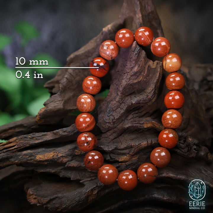 Red Jasper Beaded Boho Stretch Bracelet
