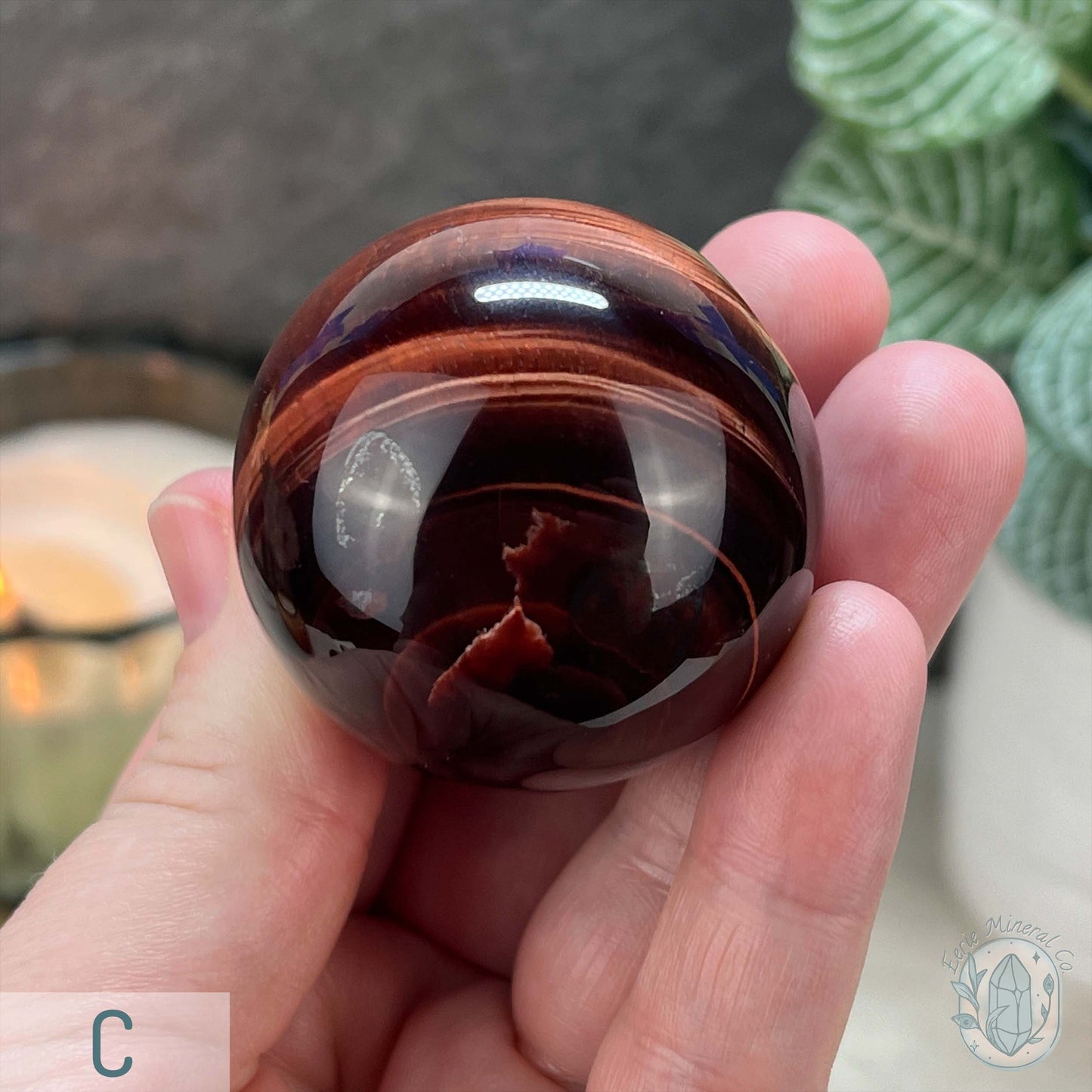 Polished Red Tiger Eye Sphere