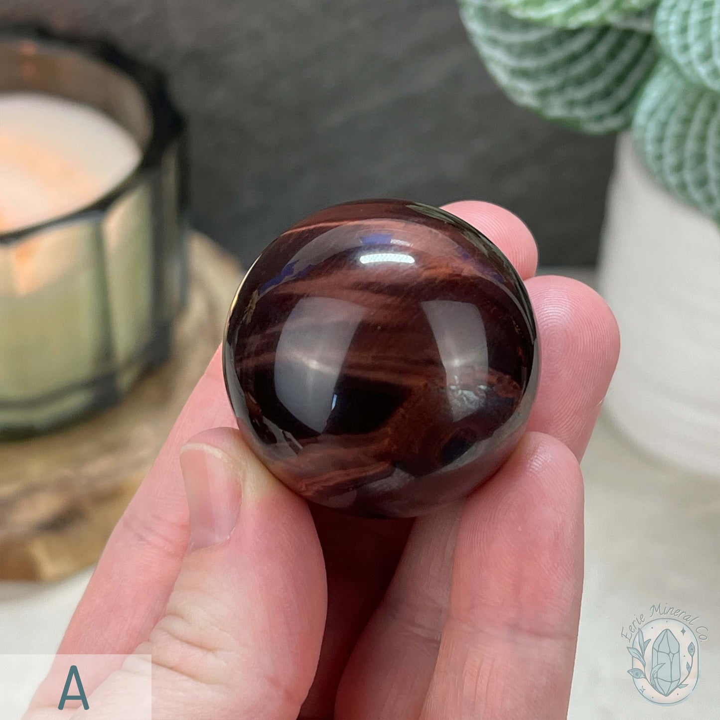 Polished Red Tiger Eye Sphere