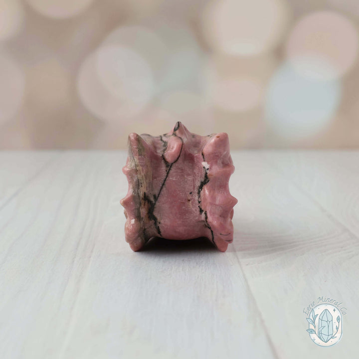 Rhodonite Dragon Head Carving