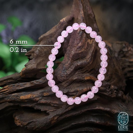 Rose Quartz Beaded Boho Stretch Bracelet