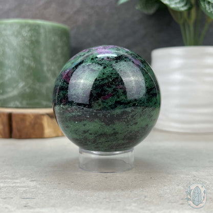 61mm UV Reactive Ruby Zoisite Sphere