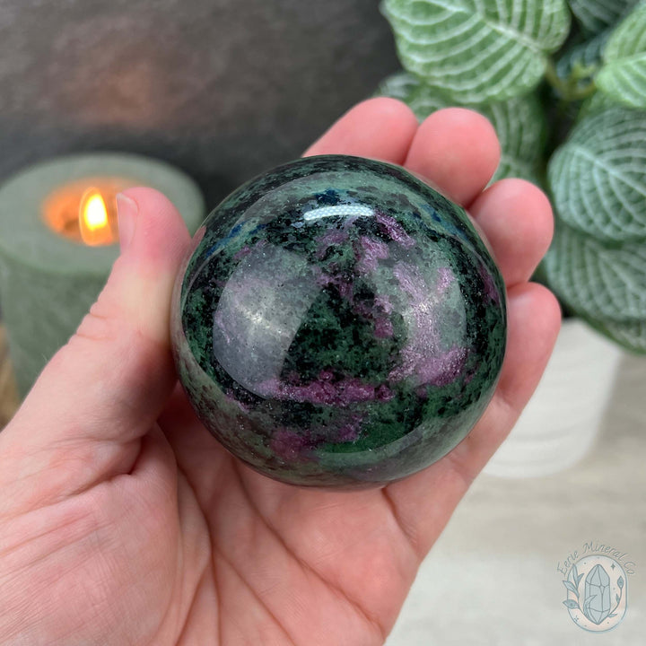 61mm UV Reactive Ruby Zoisite Sphere