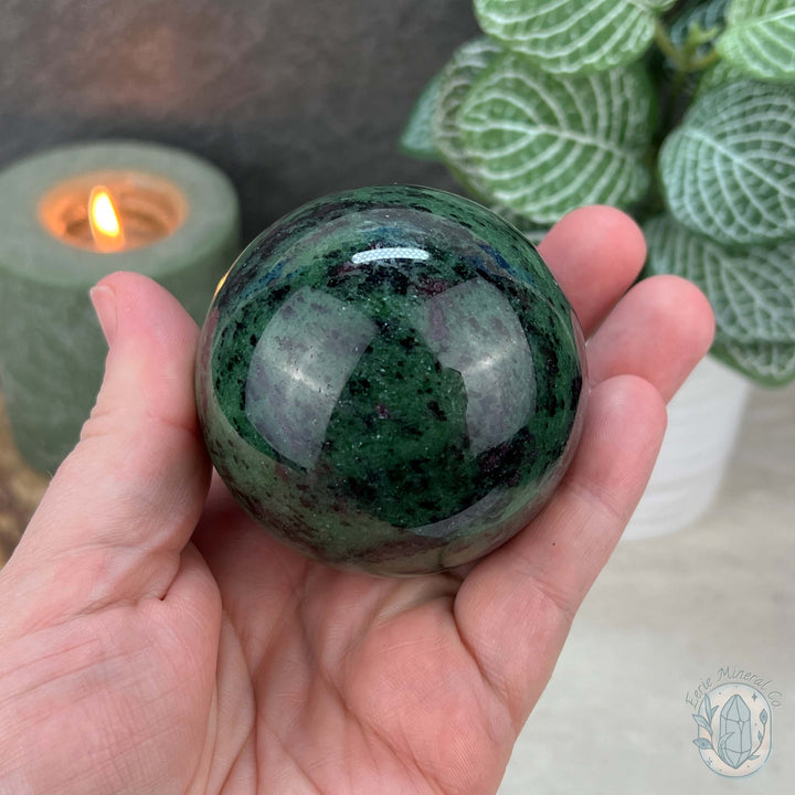 61mm UV Reactive Ruby Zoisite Sphere