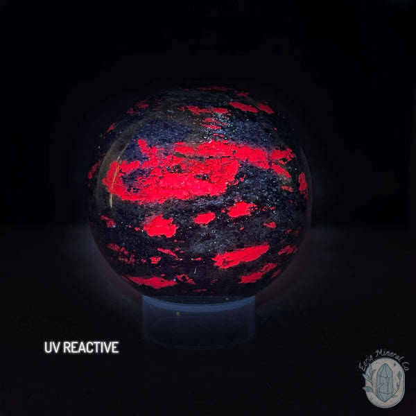 63mm UV Reactive Ruby Zoisite Sphere