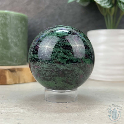 63mm UV Reactive Ruby Zoisite Sphere