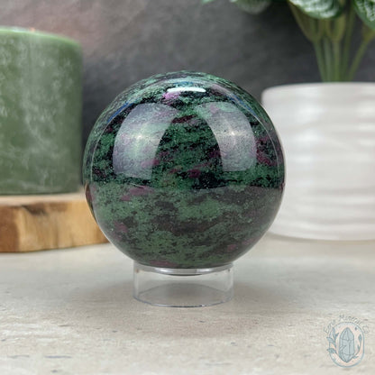 63mm UV Reactive Ruby Zoisite Sphere