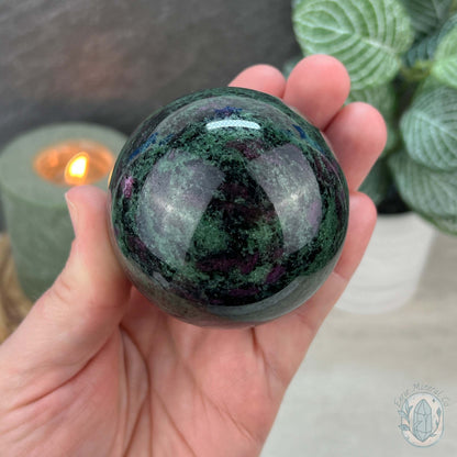 63mm UV Reactive Ruby Zoisite Sphere