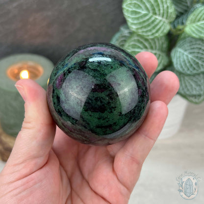 63mm UV Reactive Ruby Zoisite Sphere