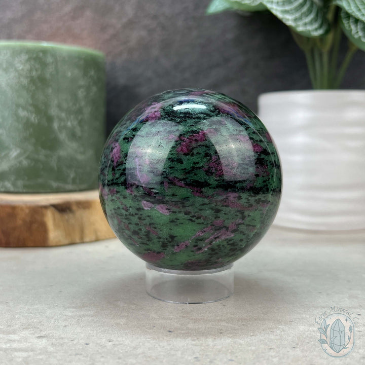 65mm UV Reactive Ruby Zoisite Sphere