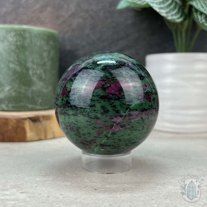 65mm UV Reactive Ruby Zoisite Sphere