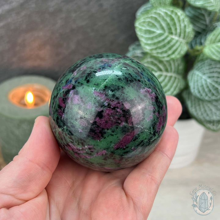 65mm UV Reactive Ruby Zoisite Sphere