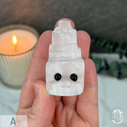 Radiant Selenite Tower Rock Buddy Carving