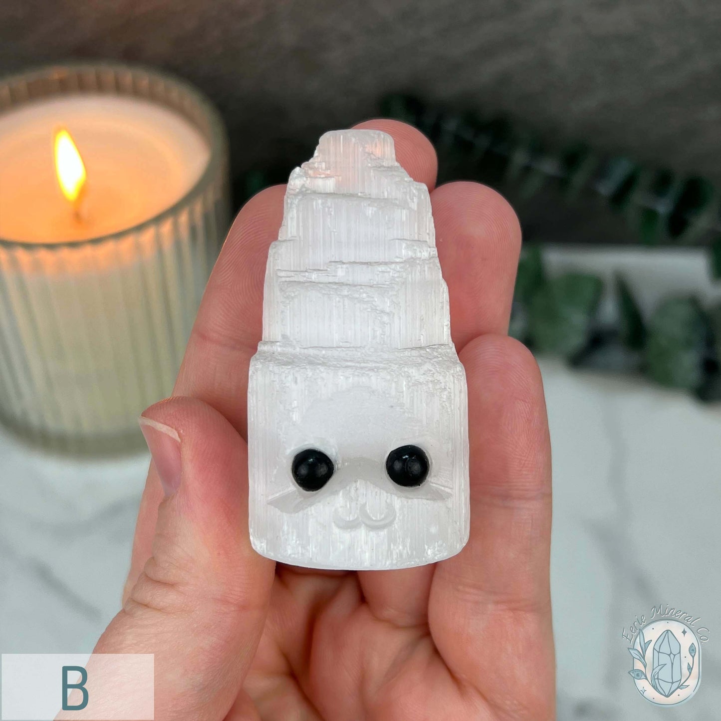 Radiant Selenite Tower Rock Buddy Carving