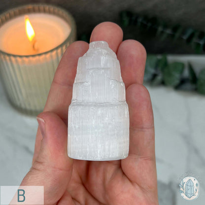 Radiant Selenite Tower Rock Buddy Carving