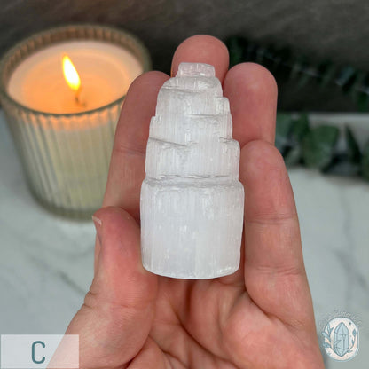 Radiant Selenite Tower Rock Buddy Carving