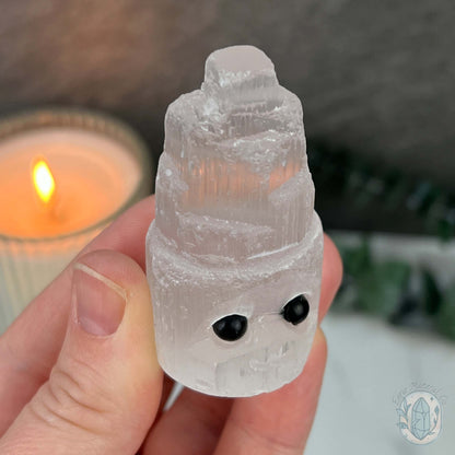 Radiant Selenite Tower Rock Buddy Carving