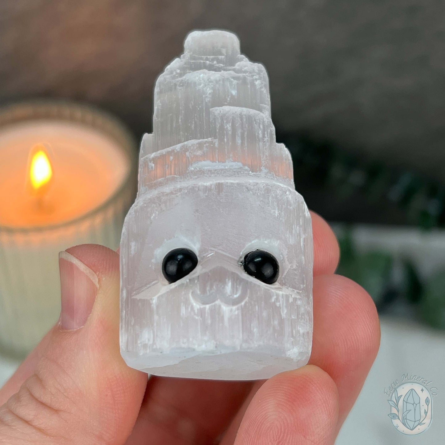 Radiant Selenite Tower Rock Buddy Carving